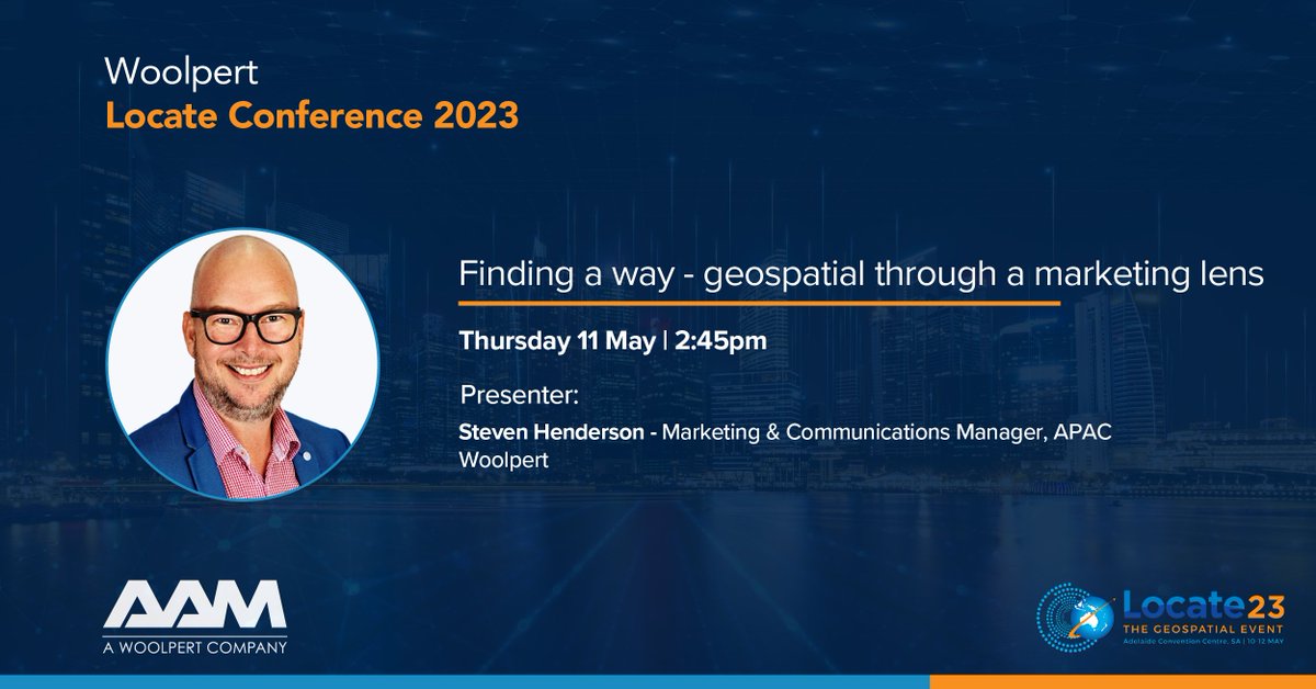 AAM, a Woolpert Company (@aamgroup) on Twitter photo <a href="/AAMGroup/">AAM, a Woolpert Company</a> Marketing and Communications Manager Steven Henderson is at this year’s @LocateConf. In the Diversity in Business session, Steven will deliver an exploration of the best #geospatial marketing, in his presentation ‘Finding a way – geospatial through a marketing lens.' <a href="/AAMGroup/">AAM, a Woolpert Company</a> Marketing and Communications Manager Steven Henderson is at this year’s @LocateConf. In the Diversity in Business session, Steven will deliver an exploration of the best #geospatial marketing, in his presentation ‘Finding a way – geospatial through a marketing lens.'