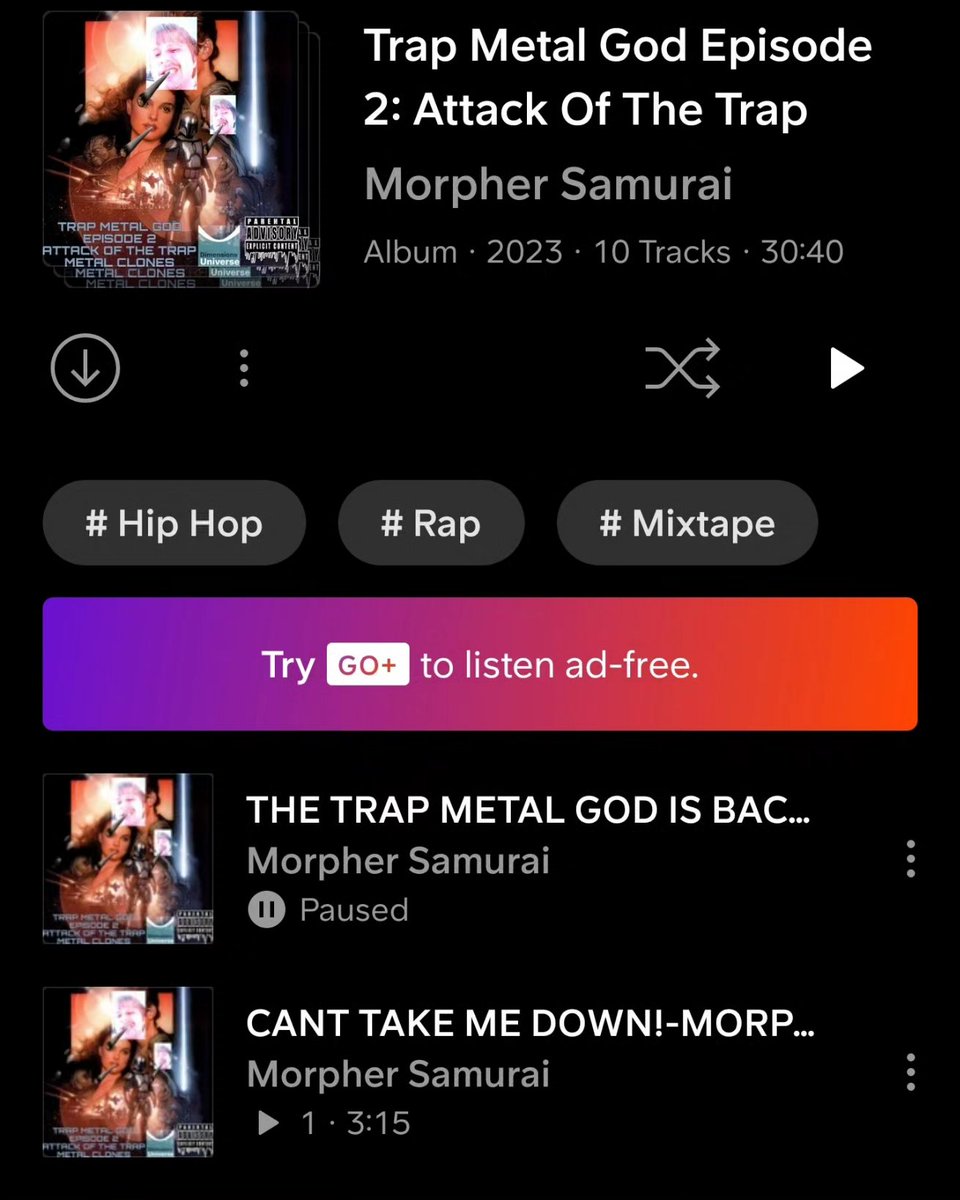 MorpherSamurai's tweet photo. Yo what's up my Samurais, we're being taken over by Trap Metal Clones but don't you worry, I'm here! Check out the new album on BandLab, SoundCloud and YouTube!

https://t.co/zvxGPF82OR

https://t.co/U6eu1vbD08

https://t.co/8Sw9m7f8Ta

#morphersamurai https://t.co/XGFgRWIizS