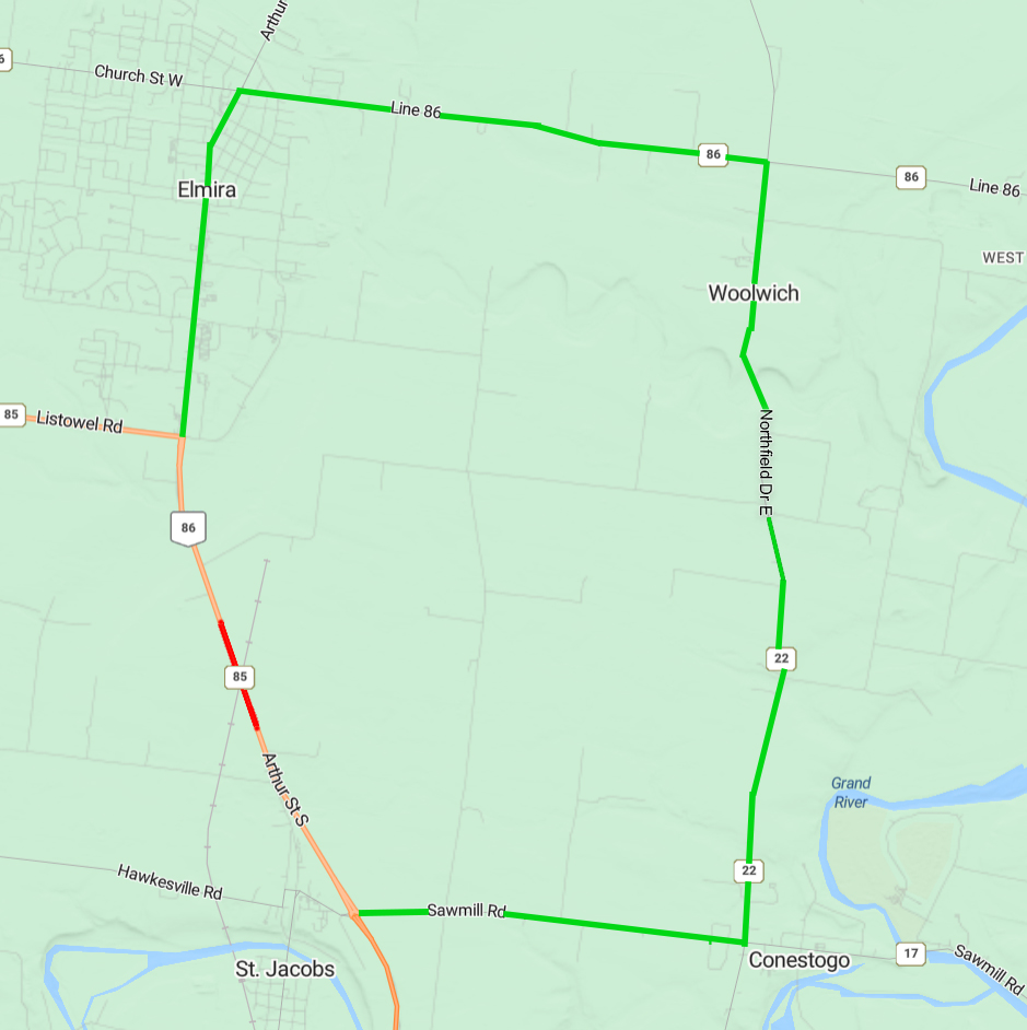 RegionWaterloo's tweet photo. ATTN #WatReg! We're closing Arthur St in @Woolwichupdates from April 24-28 to accommodate @CNRailway work at the railway crossing ❌ There's no through traffic across the railway crossing. Detours are in place along Church, Northfield and Sawmill. Details➡️https://t.co/uDhDId2P7e https://t.co/K1lQaFSmJ0