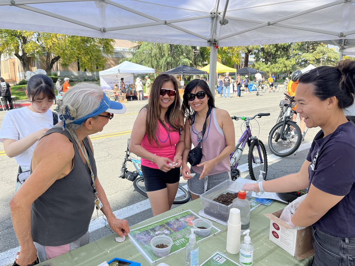 RMConservancy's tweet photo. Fun times creating clay “seed bombs” to encourage the spread of native flower species in our urban areas. Thank you to @ActiveSGV for hosting us at #626goldenstreets in San Dimas! https://t.co/V9ksanhu0I