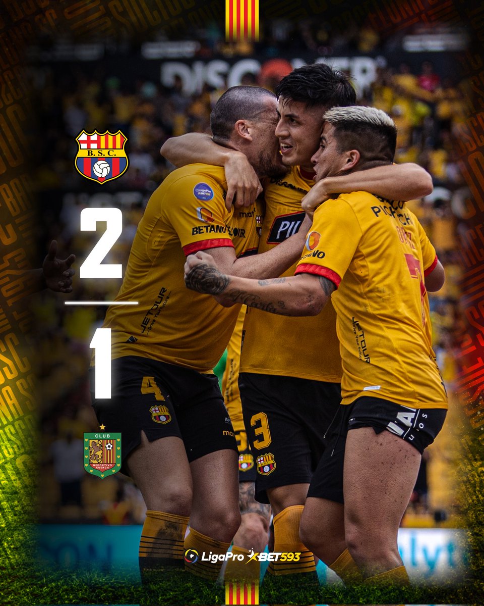BarcelonaSC's tweet photo. Vamos por más ☝️

#BSCvsCuenca 2 - 1
#VamosIdolo 
#LigaProBet593 https://t.co/wLBA71SggZ