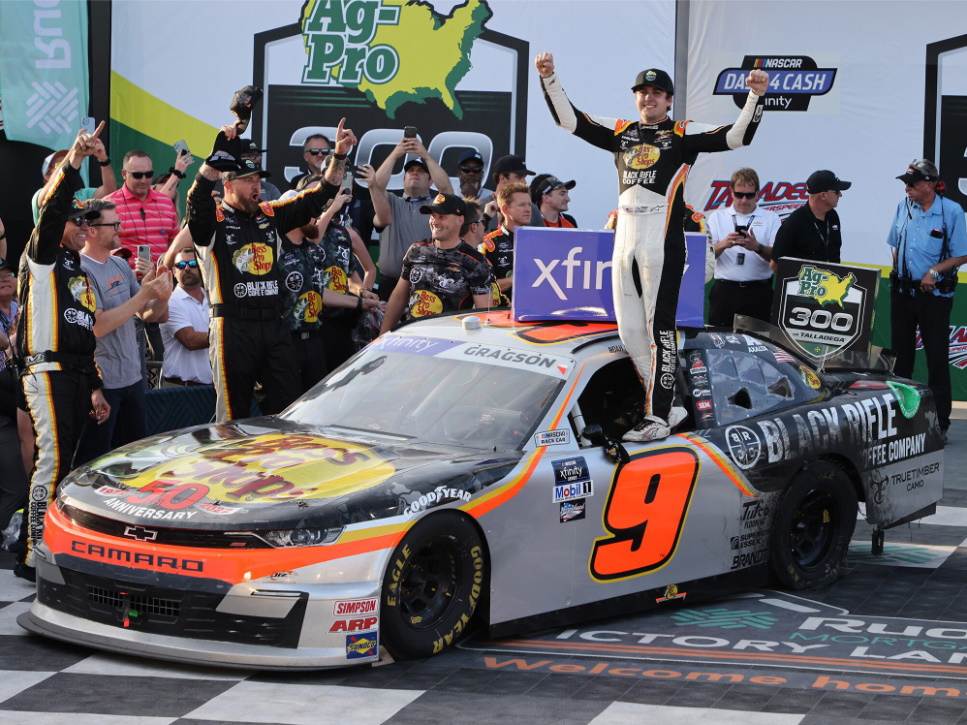 One year ago, @NoahGragson scored his 7th career @NASCAR_Xfinity win at @TALLADEGA #NASCAR #XfinitySeries #AgPro300