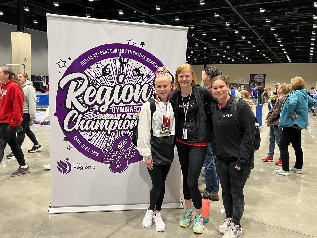 pinngym's tweet photo. A special shout-out to Presley for finishing 1st All-Around at Level 8 Regionals! 🥇

Congratulations! We are so proud of you! 👏🏼💕

#Region3 #PinnGymLife #CompetitiveGymnastics https://t.co/NRCyNA7w11