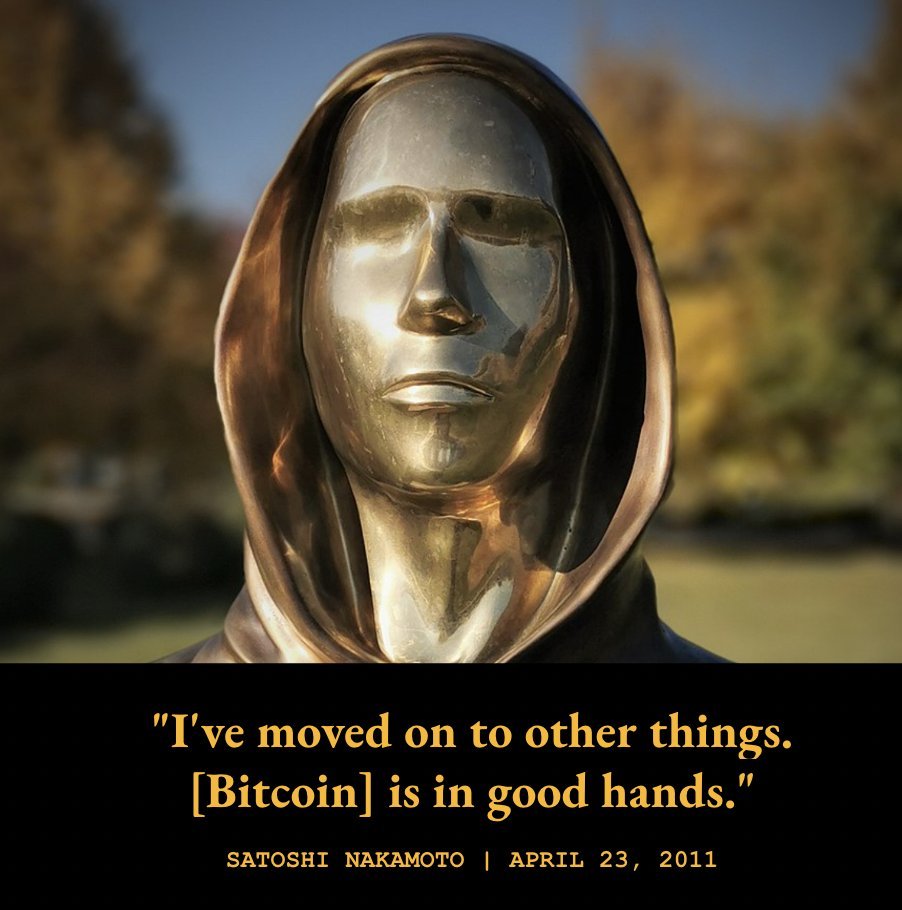 Twelve years ago #Satoshi left Bitcoin in good hands.