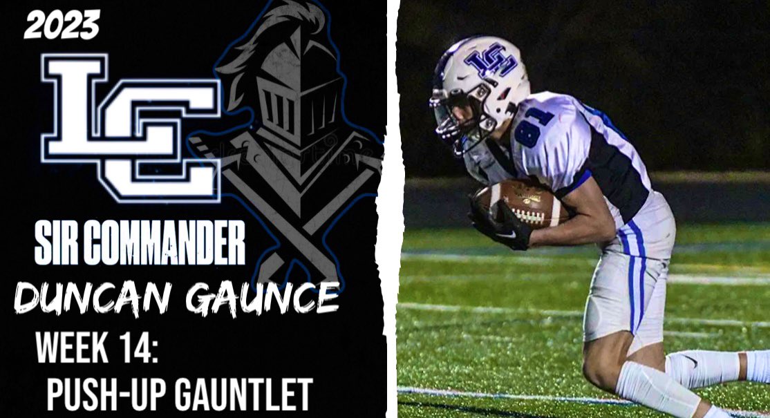 Knights Football (@lexcathfootball) on Twitter photo 1st Time Sir Commander Alert 🚨 <a href="/GaunceDuncan/">Duncan Gaunce</a> Wins Sir Commander for Week 14 in the Push-Up and Core Gauntlet.
Keep Up the Hardwork⚔️ #KnightFootball #SirCommander 1st Time Sir Commander Alert 🚨 <a href="/GaunceDuncan/">Duncan Gaunce</a> Wins Sir Commander for Week 14 in the Push-Up and Core Gauntlet.
Keep Up the Hardwork⚔️ #KnightFootball #SirCommander