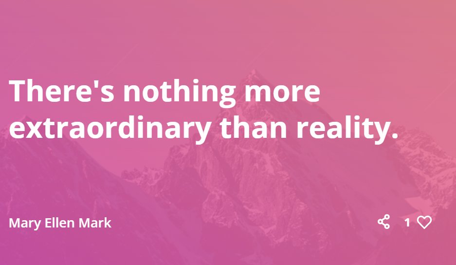 There's nothing more extraordinary than reality.
- Mary Ellen Mark
#photography #quotes #photoquotes #photographer