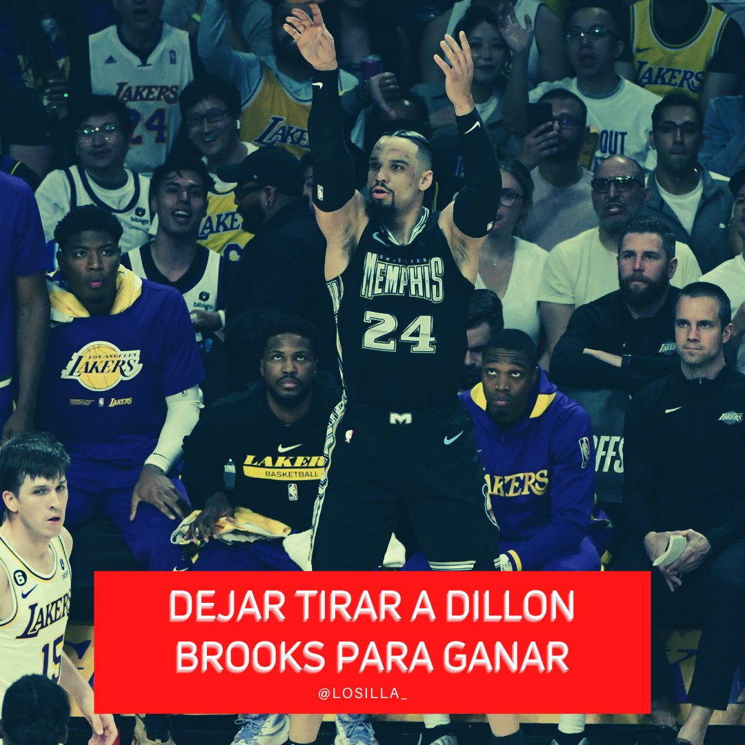 Losilla_'s tweet photo. El jugador más mencionado en la ronda entre Lakers y Grizzlies, aunque no por temas deportivos. Y, posiblemente, el mayor bocazas de la NBA.

Defensor guerrero, pero jugador ofensivo limitado. Así, el plan de los Lakers pasa por dejar tirar a Dillon Brooks para ganar. https://t.co/F9lrkUbBMa