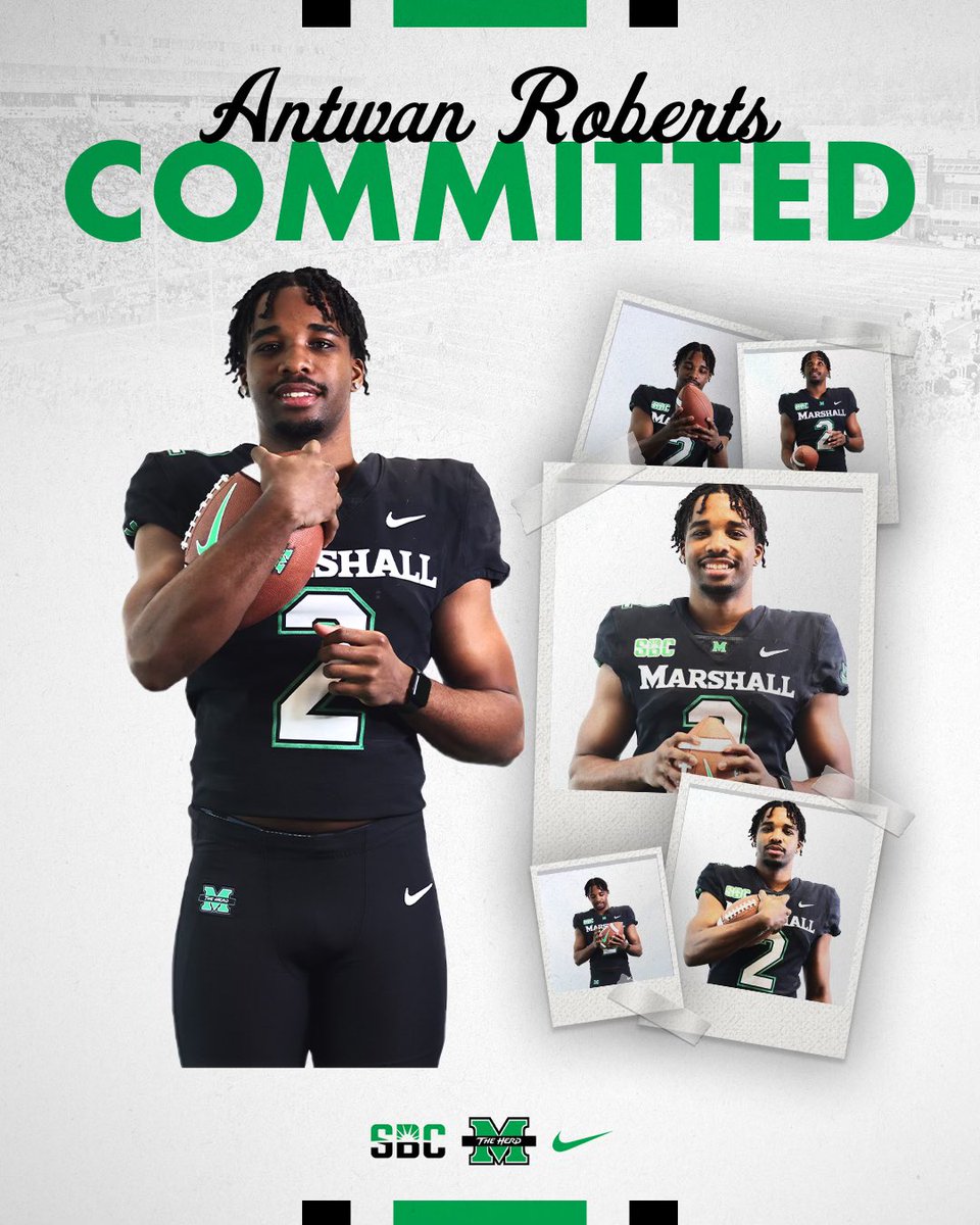 antwanroberts44's tweet image. Committed!! Thankful for this opportunity, let’s work!! #WeAreMarshall #Committed #elite3
