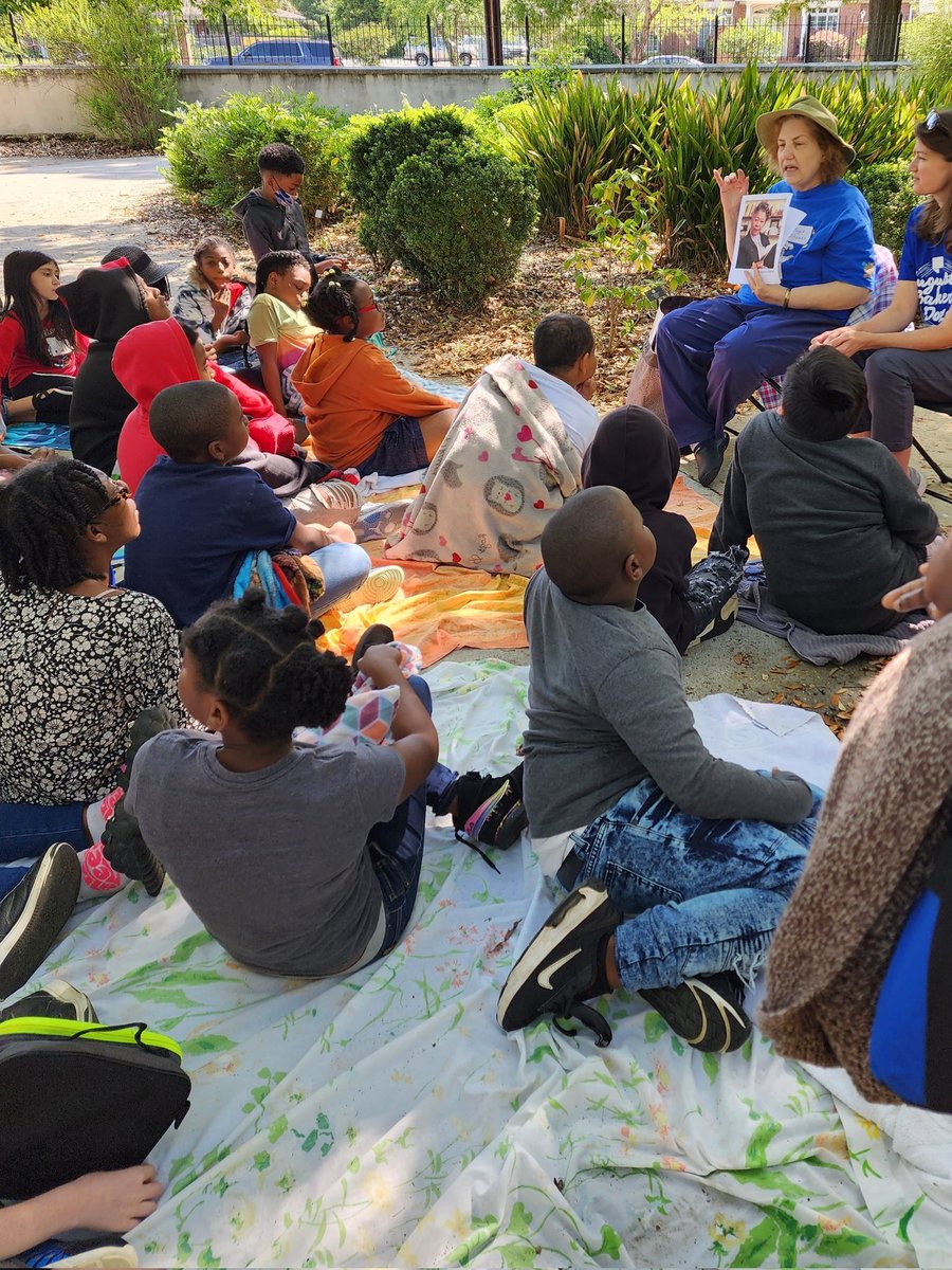 WebberEagles's tweet photo. Our 4th grade scholars participated in the Augusta Baker's Dozen Storytelling field study. They interacted with three different storytellers, keeping the tradition of beloved local librarian Augusta Baker alive. #WebberES #remembertoSOAR #teamoneoneteam https://t.co/E2hollEUmb