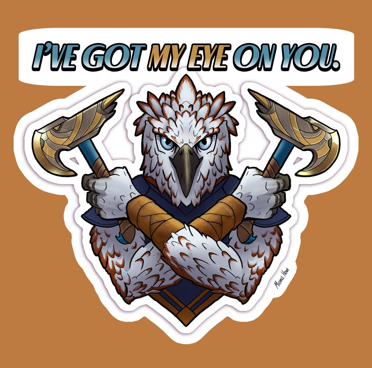 michaelhowearts's tweet photo. Made another Calamity design, and added words to Cerrit's!  #criticalrolefanart #CerritAgrupnin #ZerxusIlerez #calamity #EXUcalamity #birdman #dnd5e #paladin
@WillingBlam @Luiscarazo https://t.co/mQHxFnlP6T