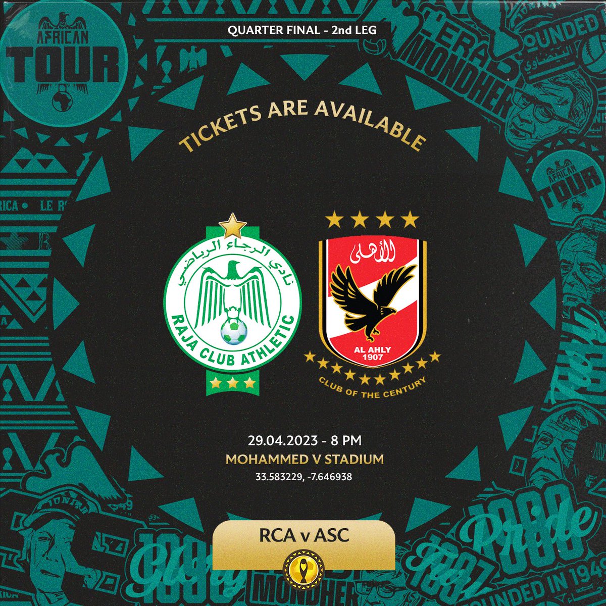 RCAofficiel's tweet photo. A decisive game awaits as we host 𝐀𝐥 𝐀𝐡𝐥𝐲 𝐒𝐂 next Saturday 🔜🦅
🎟️ Tickets are available now.
👉🏻 https://t.co/73oMyyc5T7 https://t.co/Q4x8VRDAr4