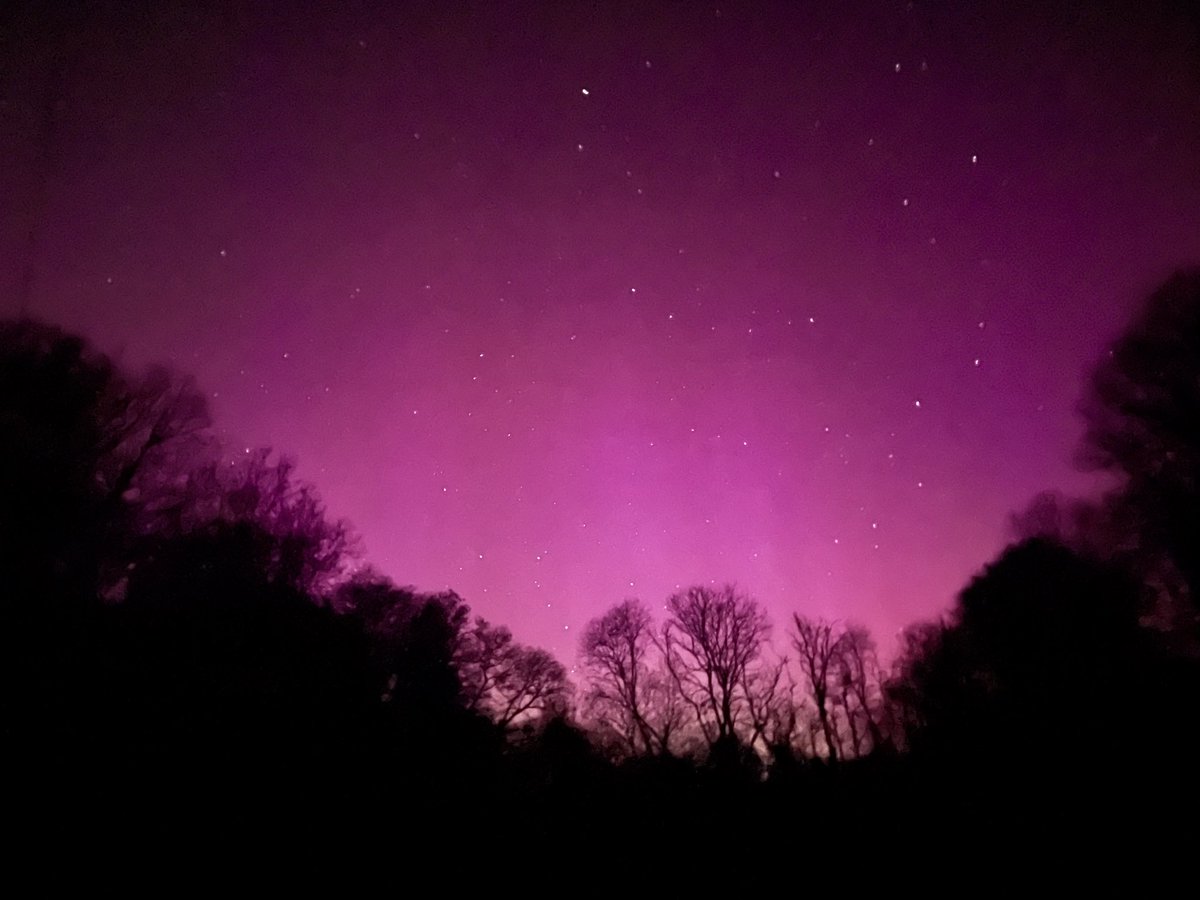 wheeler_jo's tweet photo. Northern lights from my garden in South Wales #AuroraBorealis https://t.co/u42GDEQuTI