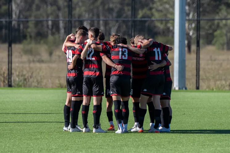 wswanderersfc's tweet photo. Sydney is once again Red &amp; Black as our @NPLNSW side secured a huge 1-0 away win over their rivals at Valentine Sports Park on Friday: https://t.co/2KKieG3ZsX #WSW #SydneyDerby https://t.co/LSxXzYOdka