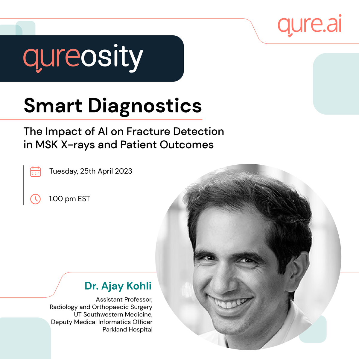 We are thrilled to have @ajaykohlimd moderate our webinar on Fracture Detection on MSK X-rays using AI – Challenges for Better Patient Outcomes on 25th April 1pm EST/6pm GMT.
@qure_ai
Register at: linkedin.com/events/theimpa…

#radtwitter #MSKRad #imagingAI #radiology #AIforRad