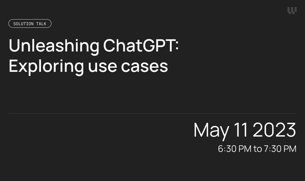 wiredcraft's tweet photo. Do you want to learn more about ChatGPT and how it can help your business? Join us for the Wiredcraft Talk next month!

📌 Unleashing ChatGPT: Exploring use cases
📅 May 11th, 6:30pm

Make sure to register ⬇️

👉 https://t.co/SLEl4iyiGc

#digitalproducts #ai #webinar https://t.co/VjkP1EHTSO