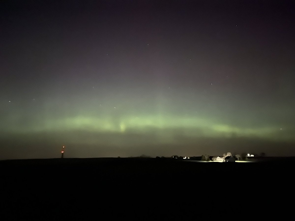 Spontaneous trip to Lowden, IA to try to catch the Northern Lights! 
Crazy what an iPhone can capture these days!  <a href="/NWSQuadCities/">NWS Quad Cities</a>