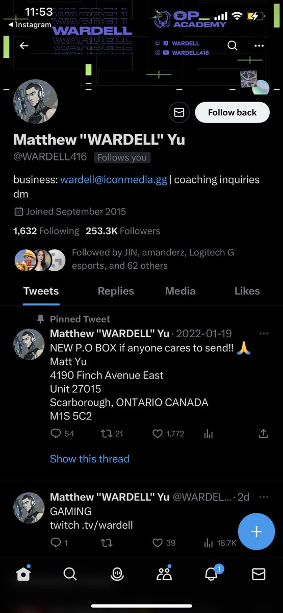 I got you with the followback, no problem lil homie <a href="/WARDELL416/">Matthew ''WARDELL'' Yu</a>