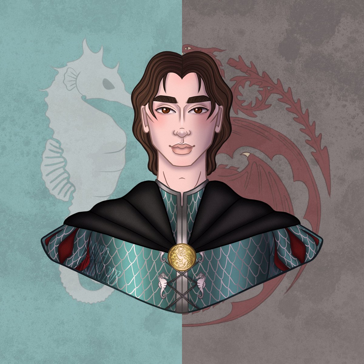 🔥Prince Jacaerys Velaryon 🌊 

“Though his fifteenth nameday was still half a year away, [he] had proved himself a man, and a worthy heir to the Iron Throne.”

#JacaerysVelaryon 
#HouseVelaryon 
#FireandBlood