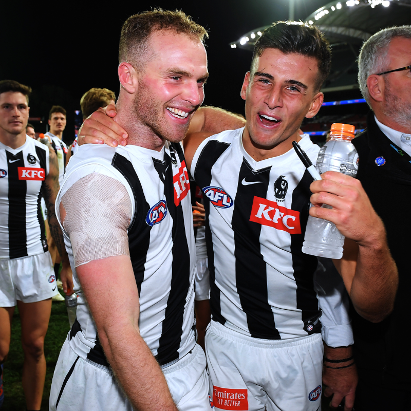 CollingwoodFC's tweet photo. Tom Mitchell is "absolutely loving it" after a fine start to his Collingwood career. 

Since arriving at the Club in November, Mitchell has blown people away with his professionalism, leadership and ability to improve those around him: