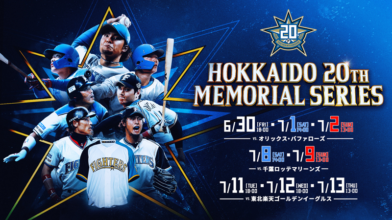 ファイターズの伝説が甦る！《HOKKAIDO 20th MEMORIAL SERIES》6/30(金)～7/13(木)開催！ | 北海道日本ハムファイターズ