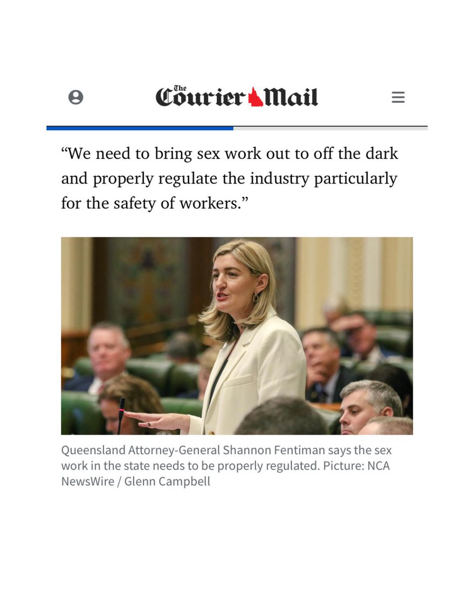 ShannonFentiman's tweet photo. The Queensland Law Reform Commission found that the current laws stigmatise sex workers, increase their vulnerability to exploitation and violence and fail to protect their human rights. https://t.co/YUG9o3VzZS