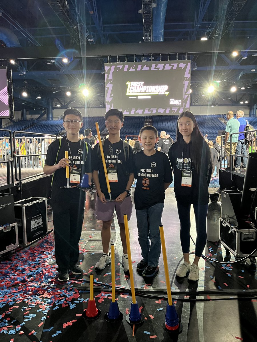 TheRoboBrigade's tweet photo. FIRST world championships come to a close!! Our team definitely learned a lot and connected with many different teams across the world this past week! We are very thankful for the opportunity to be able to be part of the event! We are very proud of what we achieved this season!🤖 https://t.co/OrRT3ulvPj