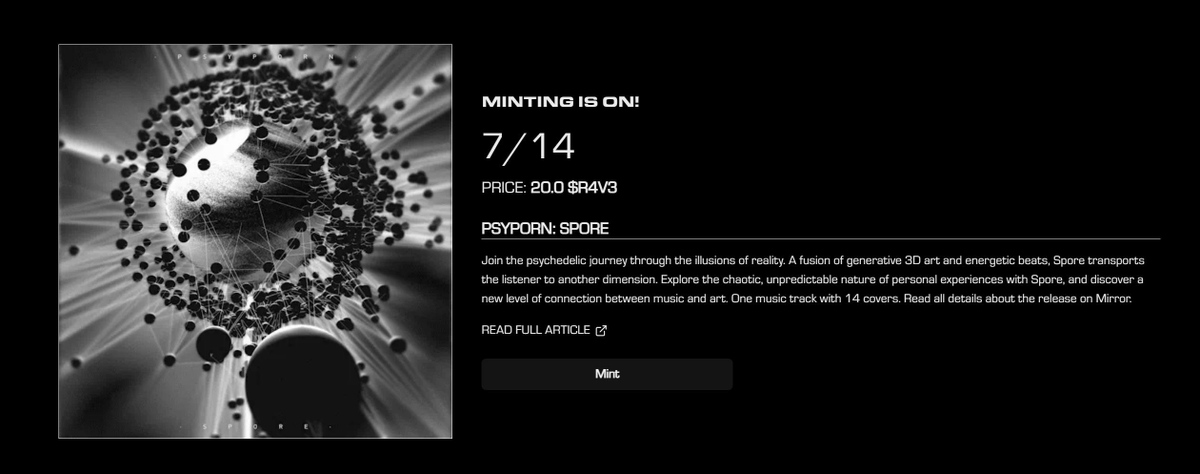 PsyPornMusic's tweet photo. Thankful for all who collected Spore so far 🙏🫂

https://t.co/ZHs4X7kCrK https://t.co/VIw2nnMtvK