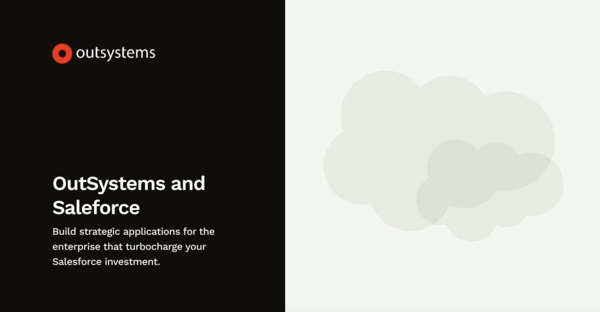 With #OutSystems, extend your #lowcode capabilities beyond the CRM-centric applications delivered by Salesforce. The result? A broad set of strategic applications with pixel-perfect UI, enterprise-grade scalability, and governance. #OutSystemsPartner outs.so/531550