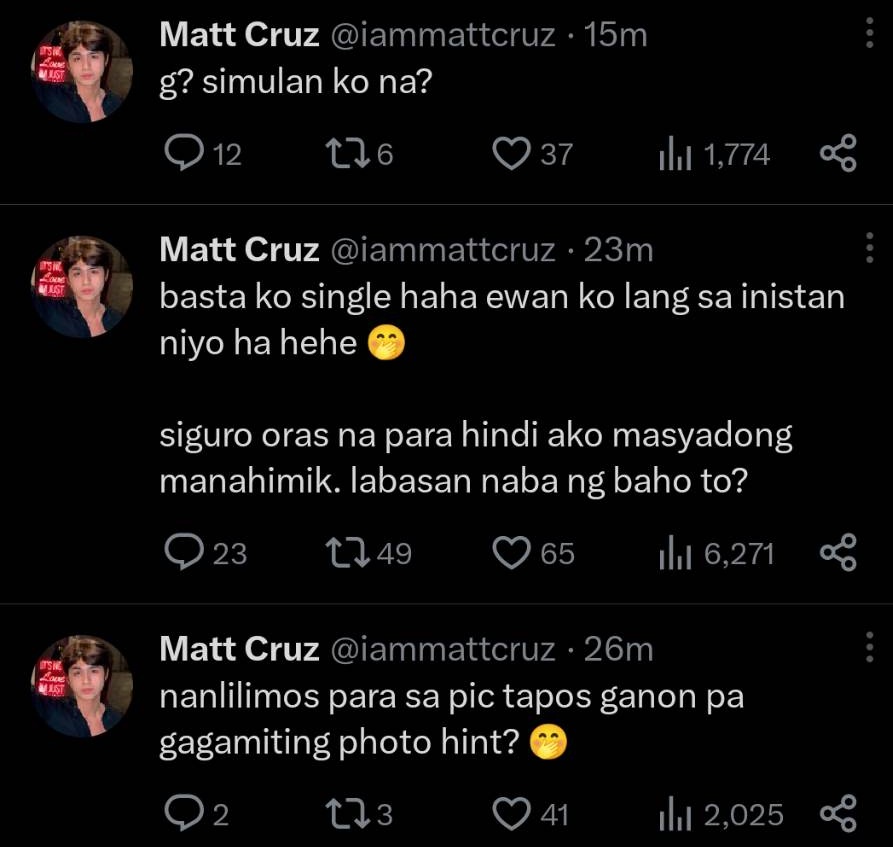 he deleted his tweets :> of course he will lol wala yung integrity eh kaya here's the receipt amoy na amoy ugali
