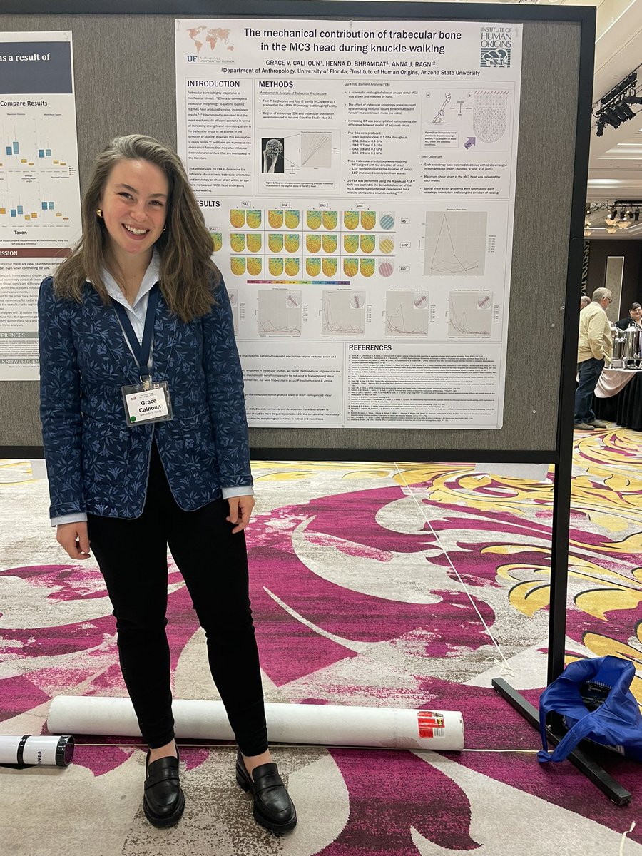 galacticgrace's tweet photo. Thanks to everyone who came and chatted with me about trabecular bone and knuckle-walking! It was super inspiring to meet so many amazing humans and scientists this week at #AABA2023 https://t.co/S6Yv1jbk2I