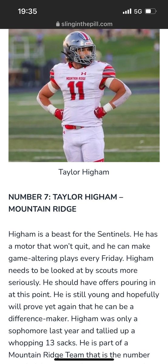 TaylorHigham11's tweet photo. Appreciate the evaluation from  @SlingintheP @CoachMeifu @Coach_Matthews_ @alpha_lbu @AlphaRecruits15 https://t.co/aK3vQjlTsV