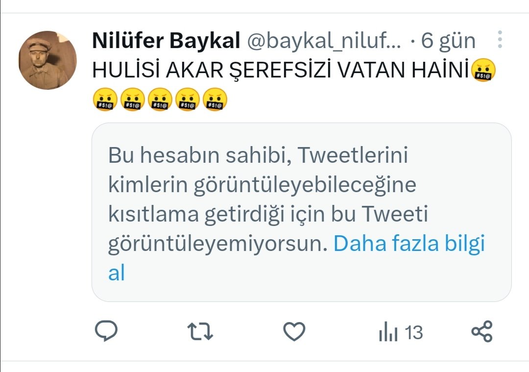 __KurTurk63_91's tweet photo. Bu kişinin attığı bir çok teitlerinde bakanlarımıza ve sn cumhurbaşkanımıza hakaretler içeriyor @tcbestepe @RTErdogan @TC_icisleri @suleymansoylu @adalet_bakanlik @bybekirbozdag @EmniyetGM @SiberayEGM
#ErdoğanKazanacak #ErdoğanlaMumkun https://t.co/AHMD7owQyu