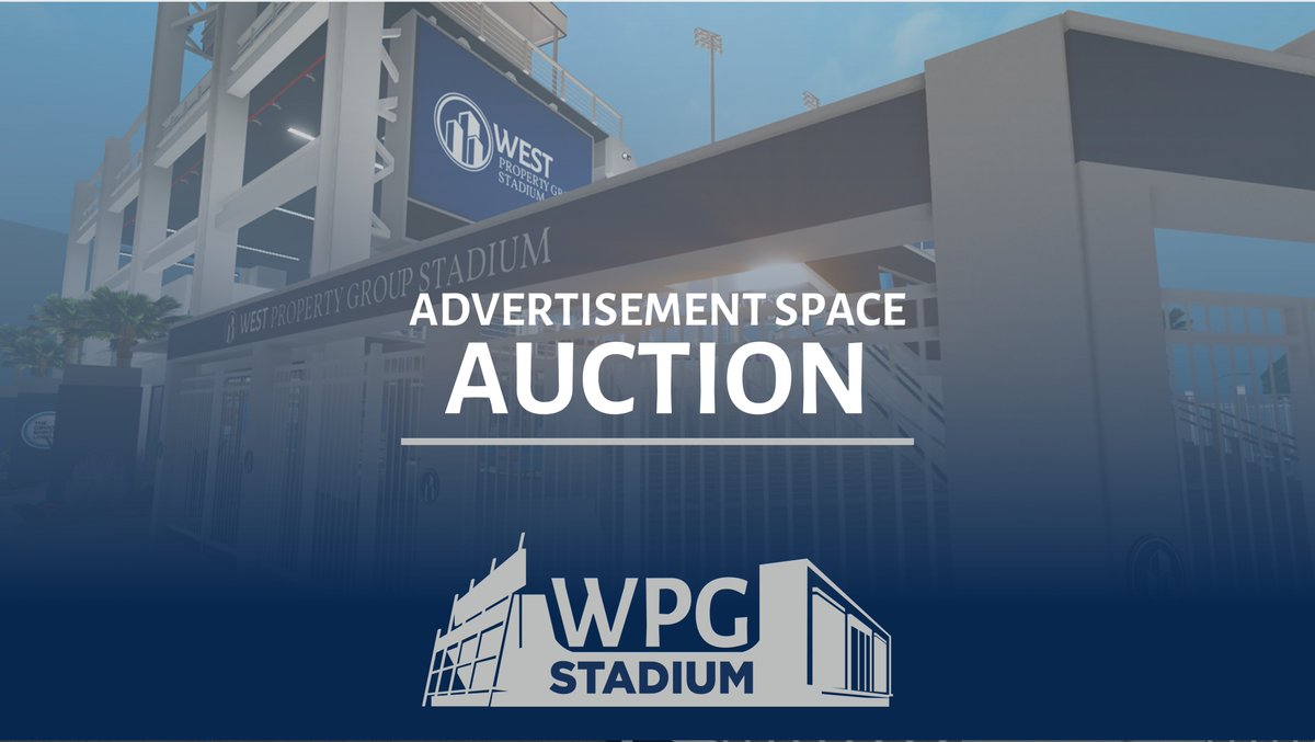 WPG Stadium will be hosting an official auction for advertisement space for businesses within our stadium. 

To participate, you must be in our Discord Server and fill out the following form.

Good luck! 

forms.gle/eqkiCFzoymfCL4…