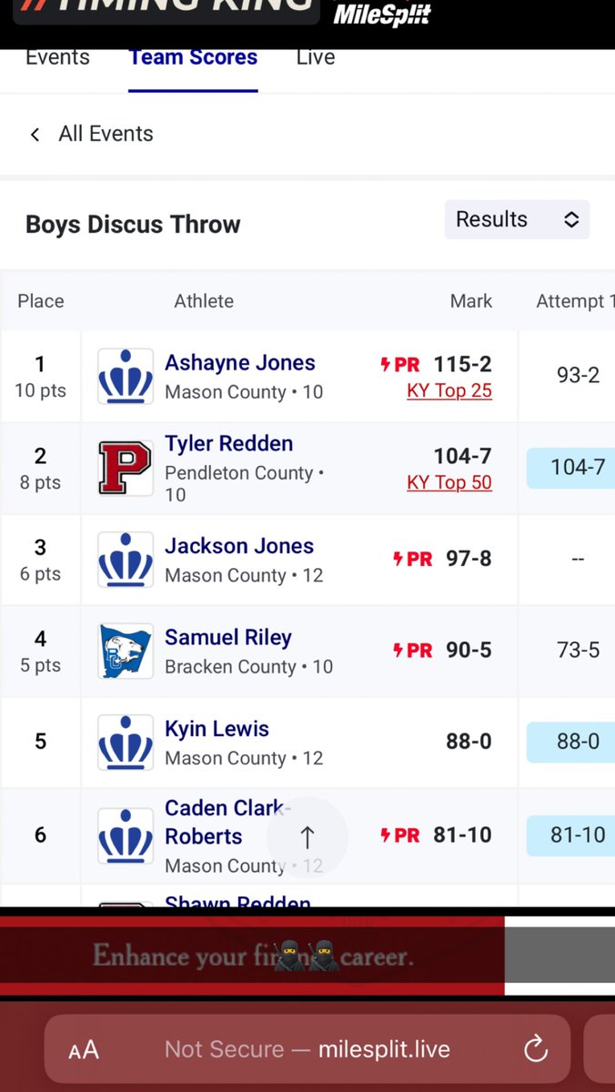 jones_ashayne's tweet photo. Great PR at our home meet can’t wait to improve some more!! https://t.co/BYAFx0x4Nz