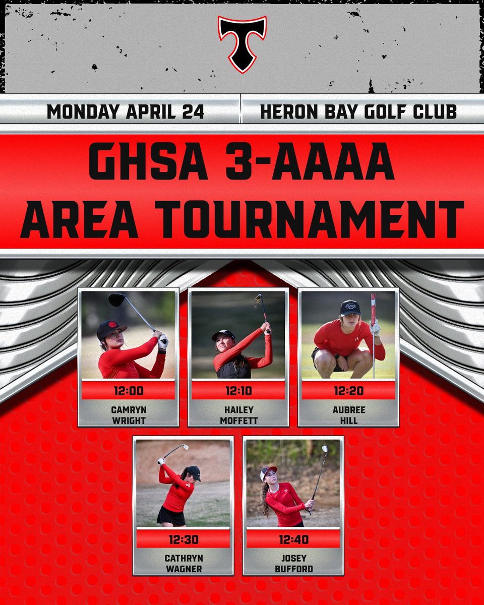 Your Lady Titans are in Locust Grove for the Area Tournament tomorrow! Tee times begin at noon. #LadyTitansGolf