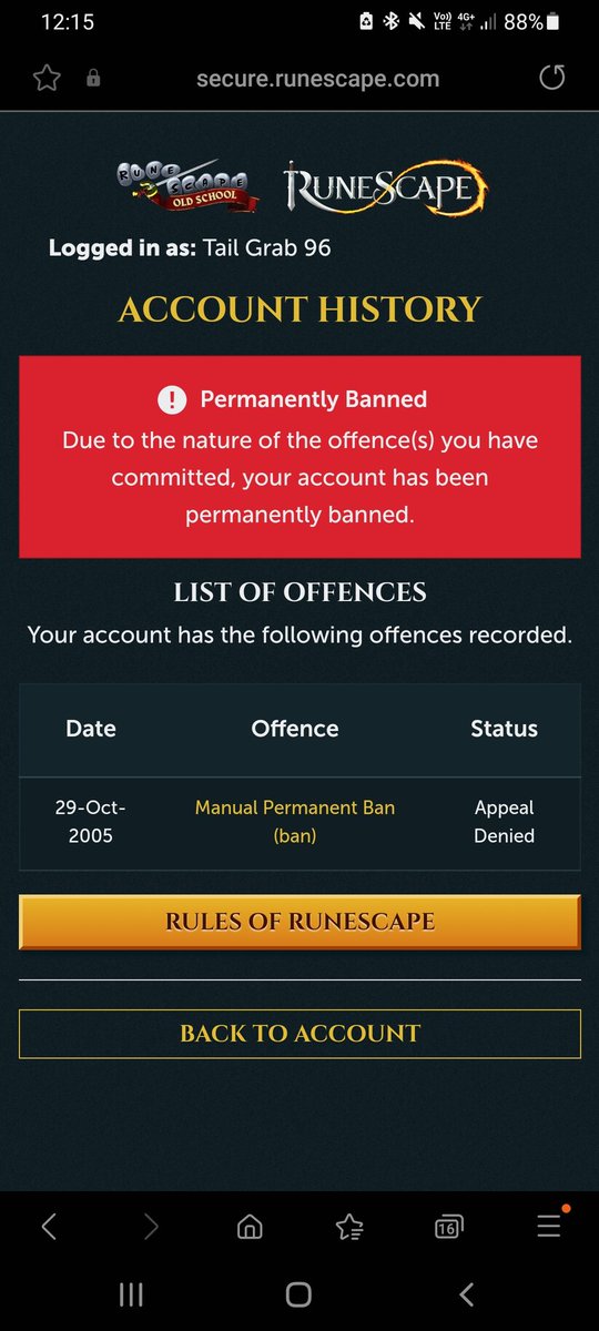RyanKLightfoot's tweet photo. @JagexSupport Hi there, I'm a 20+ year player still on the daily grind. My main account was banned 18 years ago when I was 14 Years old. When I originally wrote an appeal I used words I didn't know the meaning of which got me perm banned. Any chance of getting it back? Plz? https://t.co/3NPF0aJLjb