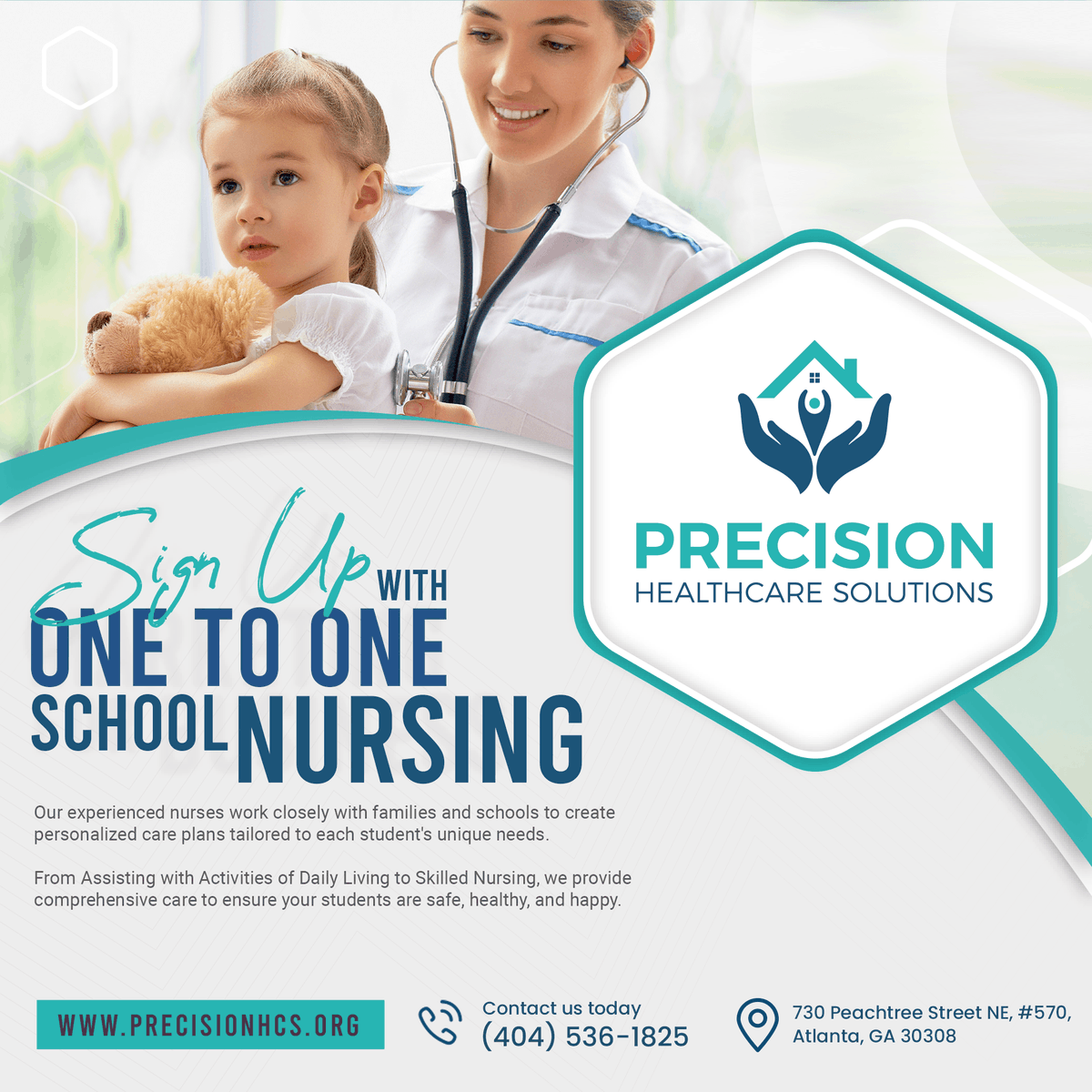 PHCSolution's tweet image. Proudly Serving Georgia Families, Providing In-Home Health Care and School Nursing Services to Individuals Ages 1 to 21.

Sign Up Today!
PrecisionHCS.org
(404) 536-1825

#homehealthcare #schoolnurse #cerebralpalsy #quadriplegic #downsyndrome #precisionhealthcare
