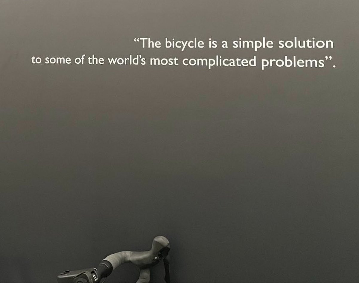"The bicycle is a simple solution to some of the world's most complicated problems"