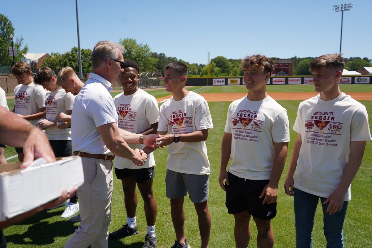 JC_Bobcats's tweet photo. It was a special day on the diamond yesterday as the @JC_BobcatsSOC men were presented their championship rings for winning the MACCC, Region 23 &amp; Gulf District. https://t.co/TPmNVUusK5