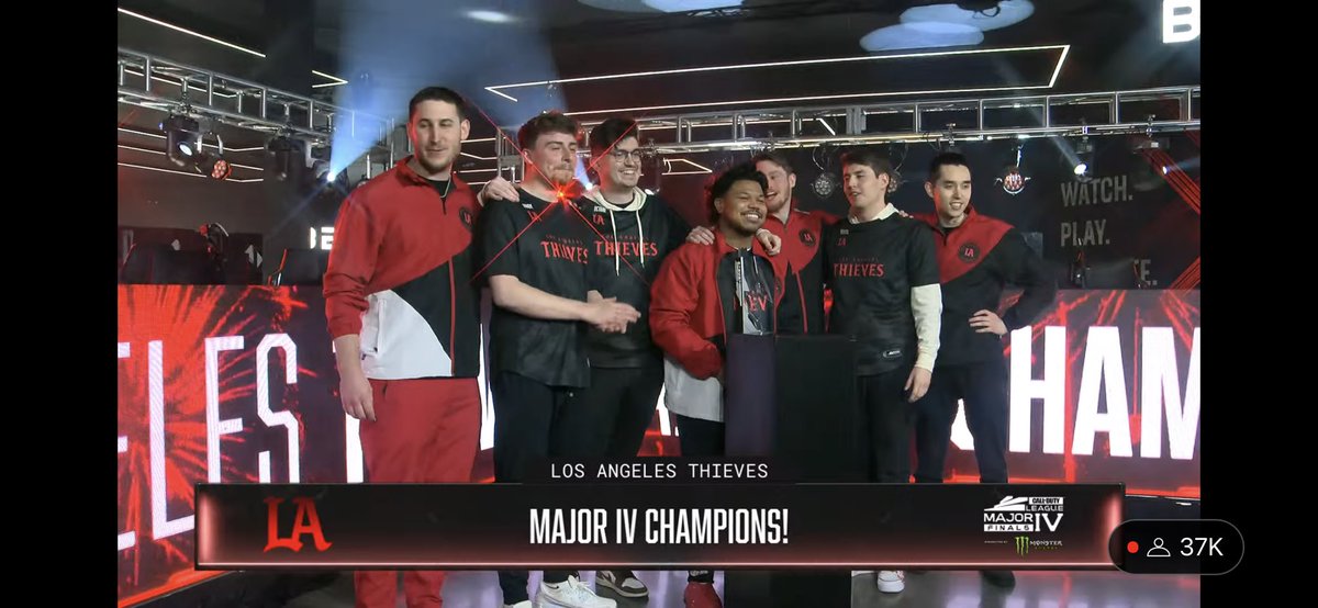 GGBreakingPoint's tweet photo. The L.A. Thieves not only repeat at Major IV, but also become the VERY FIRST team to win Champs + an event the following year. 🏆

Tippable. https://t.co/FLMXWKWpxs