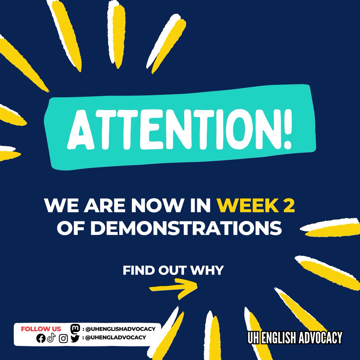 UHEnglAdvocacy's tweet photo. 👋👋 Guess who’s back? Back again. Tell a friend (or like 10). See below ⤵️ (1/2) https://t.co/mRVejDt8L1