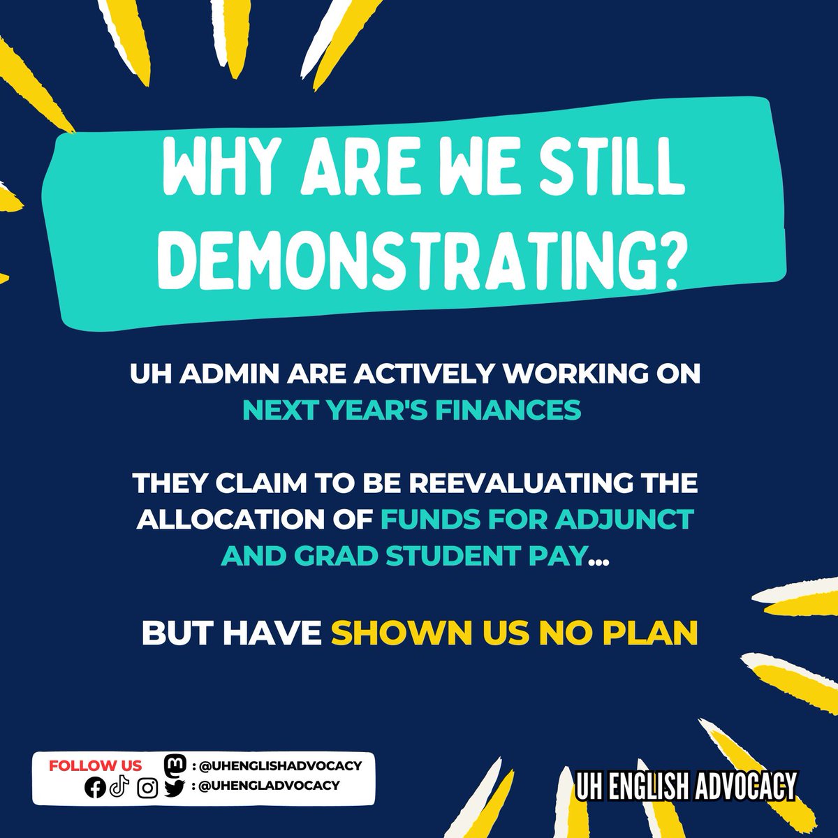 UHEnglAdvocacy's tweet photo. 👋👋 Guess who’s back? Back again. Tell a friend (or like 10). See below ⤵️ (1/2) https://t.co/mRVejDt8L1