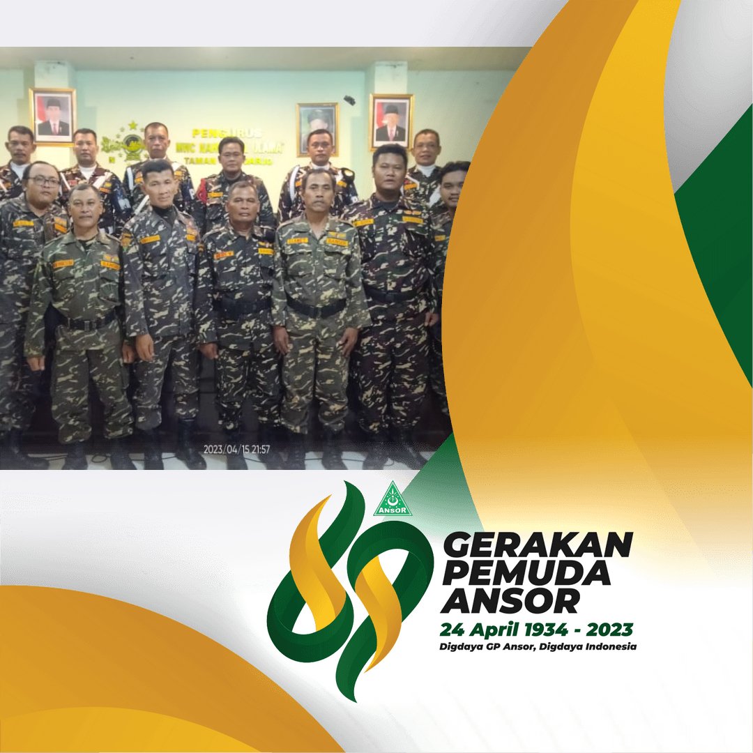 Selamat Harlah GP.ANSOR ke 89 Tahun. 
<a href="/YaqutCQoumas/">Yaqut Cholil Qoumas</a> 
<a href="/pwansorjatim/">PW GP Ansor Jatim</a> 
<a href="/Official_Ansor/">Gerakan Pemuda Ansor</a>