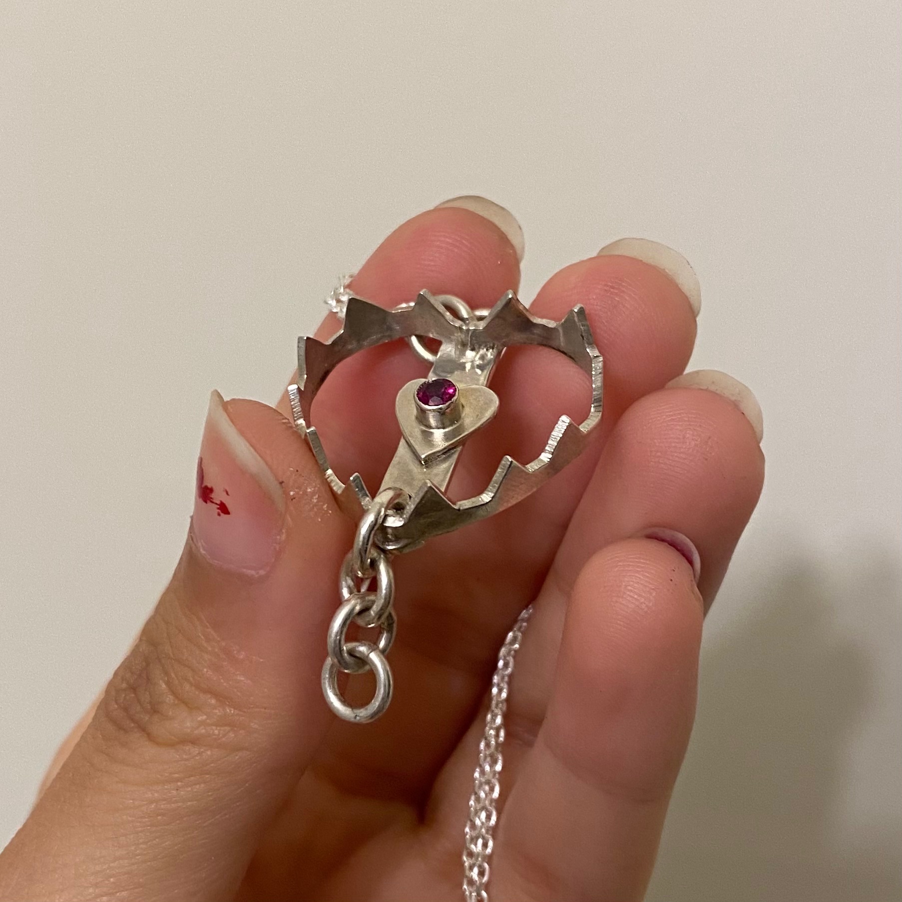 kimmy on X another heart bear trap pendant hehe https t 6Xofvx4GeV X