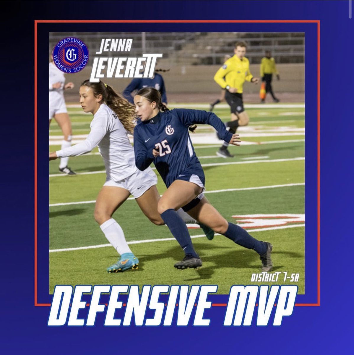 ghs_onemustang's tweet photo. A big congratulations to @jenna_leverett, District 7-5A Defensive MVP! https://t.co/kmD6gaeOHp