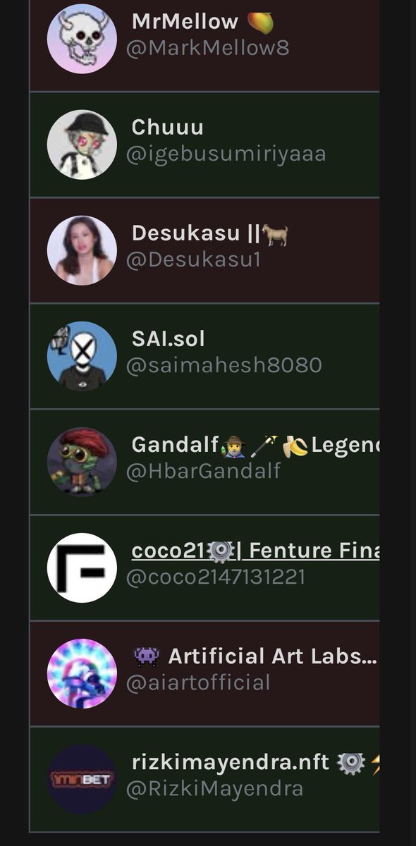 HELDiWanKenHODL's tweet photo. 🍄 #SHROOMLIST WINNERS 🏆
• @saimahesh8080
• @RizkiMayendra
• @igebusumiriyaaa
• @HbarGandalf
• @coco2147131221
✔️ https://t.co/1pWJrTR5q1
Congratulations!! 🎊
Winners, please associate 0.0.2162538 & drop your #HBARaddy below when you’re ready for an #HBARNFT airdrop 👇 https://t.co/I7sxYGmQr5