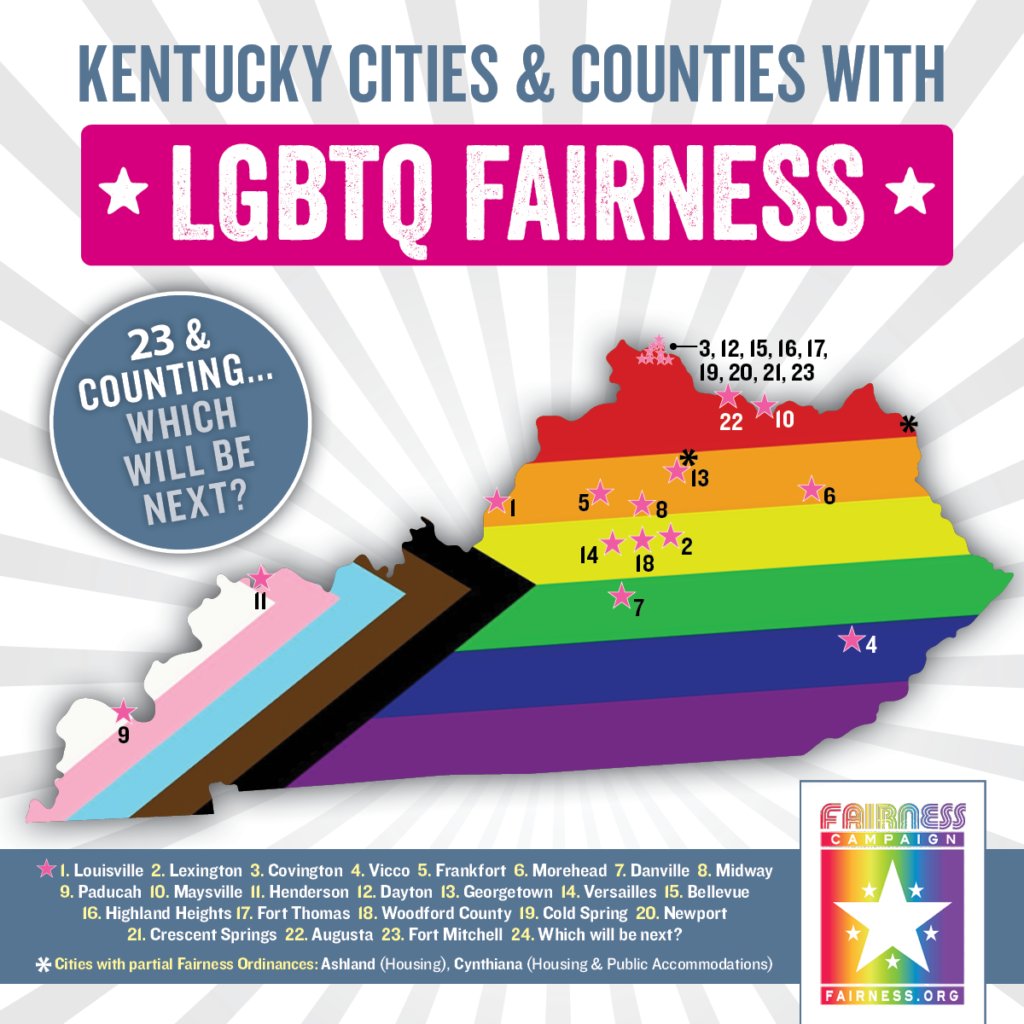 scarolynn98's tweet photo. Kentucky does not have state-wide Fairness Ordinance! The Fairness Ordinance would protect all members of the LGBTQ+ from employment, housing, and public accommodation discrimination. As social workers we must advocate that ALL people should be treated equally #WKUsocialworkpolcy https://t.co/P7vQqmLxG0