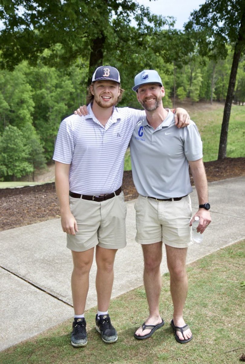 CHSKnightsBball's tweet photo. Great @CHSKnightsAth Golf Jamboree today. -16 wasn’t good enough to get it done for the coach/alumni team, coming in 2 back at T3. But, always great catching up with my guy @BradyEmich! #Family https://t.co/IshOUZVBN2