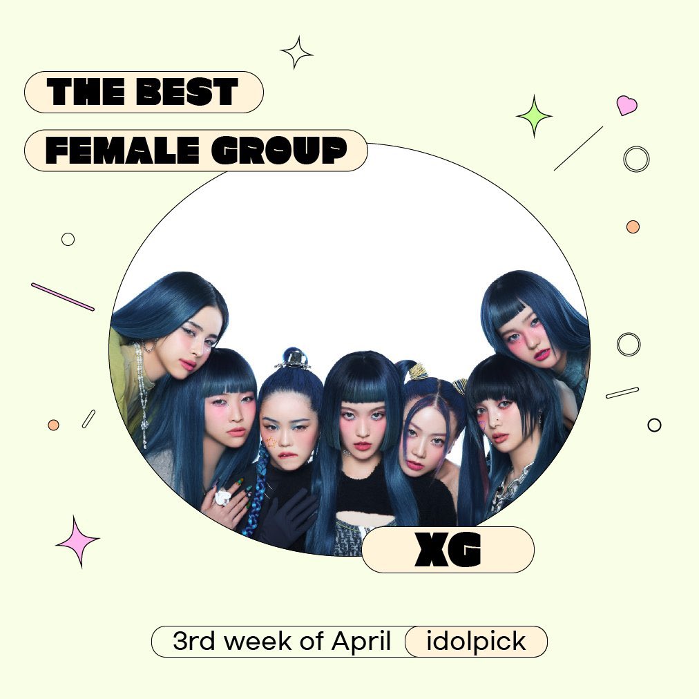 XG won the idolpick vote for The Best Female Group of the third week of April

#XG #XGALX <a href="/XGOfficial_/">XG OFFICIAL</a>