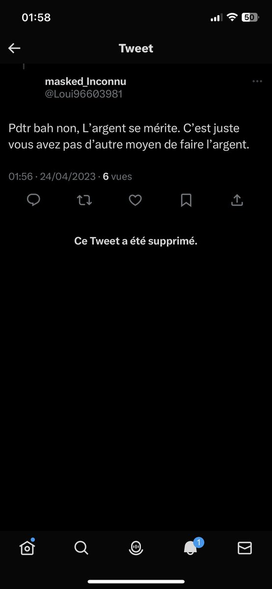 Backupjasminee's tweet photo. @Loui96603981 Tu te fais pas bloquer pour rien. Tu te fais bloquer car tu as un comportement de v*oleur &amp; mysogine. 

Si ca te fais kiffer tu devrais faire te remettre en question là c’est plus un jeu de bdsm en fait c’est super grave ce genre de propos https://t.co/7p23JV77PM